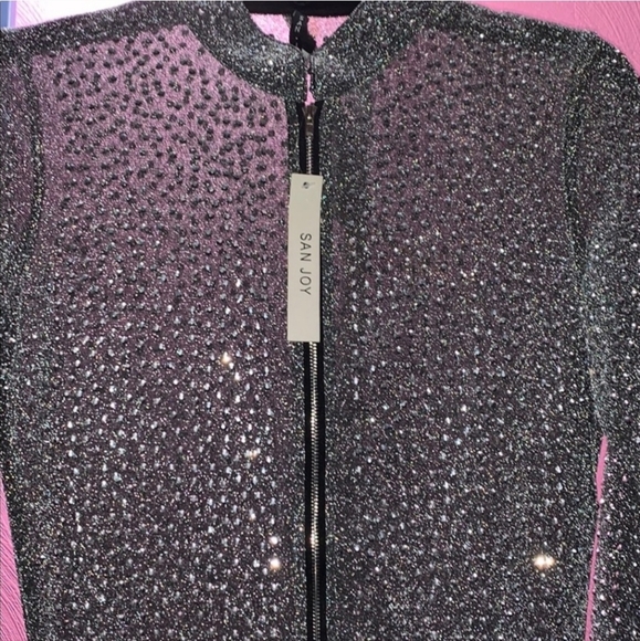 Grey Rhinestone Jumpsuit - Picture 3 of 4